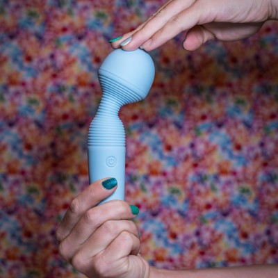 Grace Bendable Vibrating Pleasure Wand - Blue