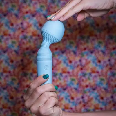 Grace Bendable Vibrating Pleasure Wand - Blue
