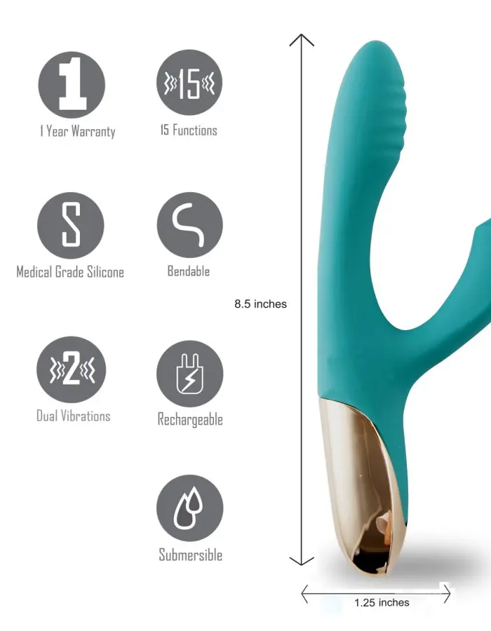 Skyler Silicone Bendable Rabbit - Green