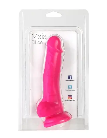 Billee Realistic Silicone Dong - Neon Pink