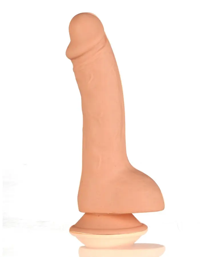 Kyle Realistic Veined Silicone Suction Cup Dong -  Flesh