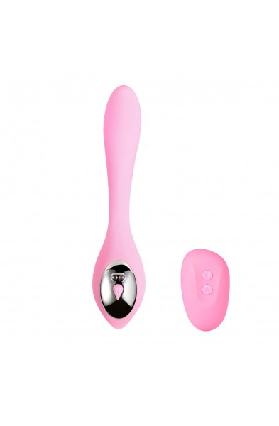 Harmonie Rechargeable Remote Silicone Bendable  Vibrator - Pink