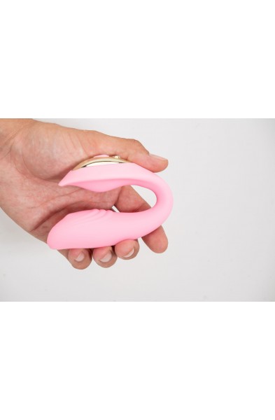 Harmonie Rechargeable Remote Silicone Bendable  Vibrator - Pink