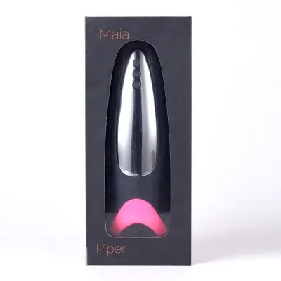 Piper USB Rechargeable Multi Function Masturbator With Suction - Black/pink