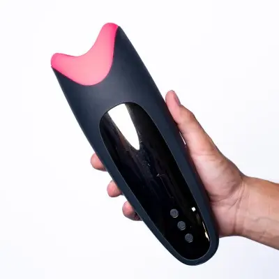 Piper USB Rechargeable Multi Function Masturbator With Suction - Black/pink