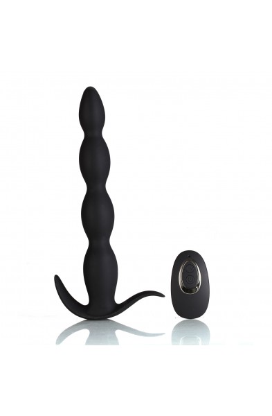 Mason Remote Control Silicone Butt Plug - Black