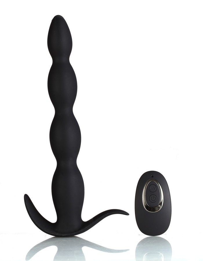 Mason Remote Control Silicone Butt Plug - Black