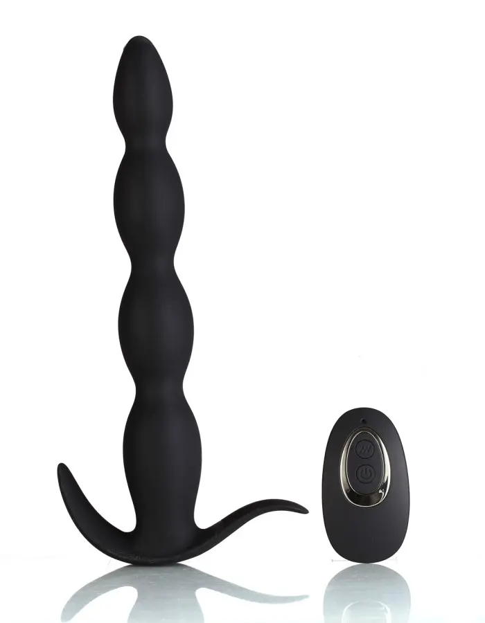 Mason Remote Control Silicone Butt Plug - Black