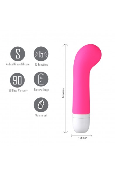 Ava Silicone Mini G-Spot Vibe - Pink