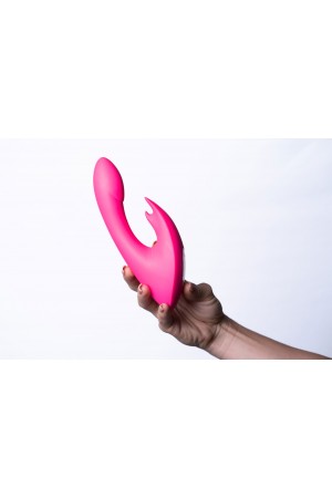 Leah USB Rechargeable Silicone 10-Function Rabbit Vibrator - Pink