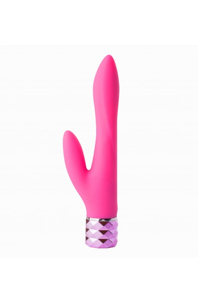 Victoria Crystal Gem Dual Vibrator - Pink