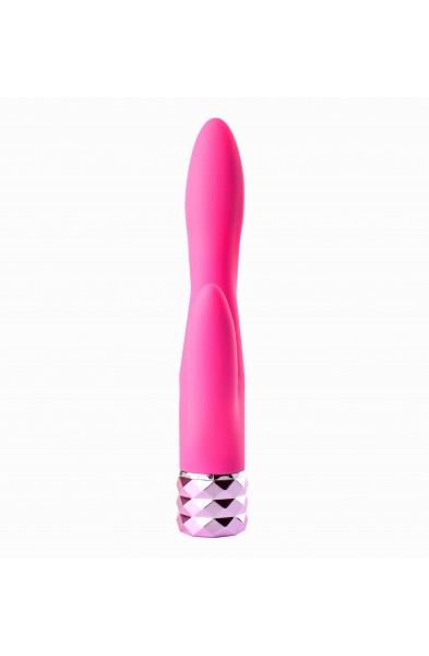 Victoria Crystal Gem Dual Vibrator - Pink