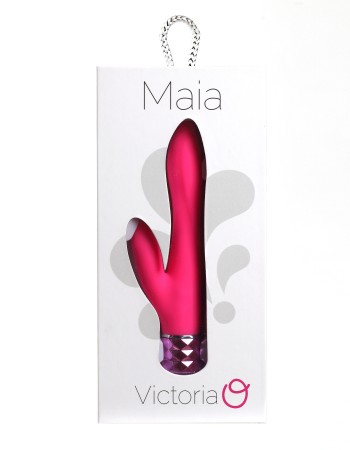 Victoria Crystal Gem Dual Vibrator - Pink