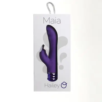 Hailey 10-Function Vibrating Rechargeable Dual  Vibe - Purple