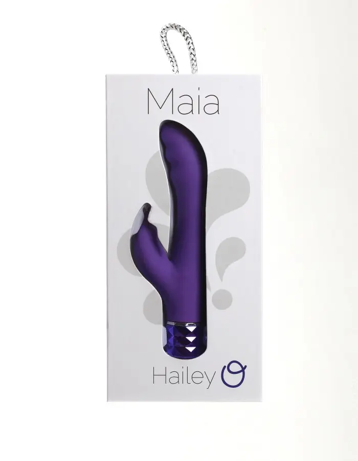 Hailey 10-Function Vibrating Rechargeable Dual  Vibe - Purple