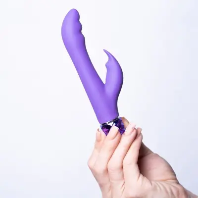Hailey 10-Function Vibrating Rechargeable Dual  Vibe - Purple
