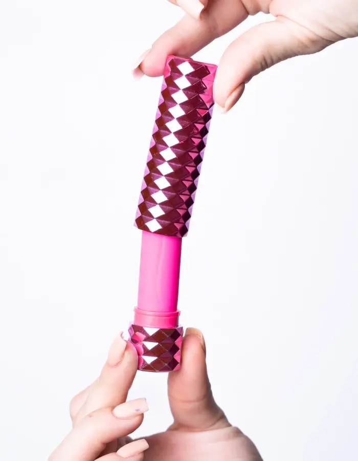 Roxie Crystal Gem Lipstick Bullet Vibrator - Pink