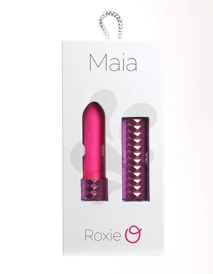 Roxie Crystal Gem Lipstick Bullet Vibrator - Pink