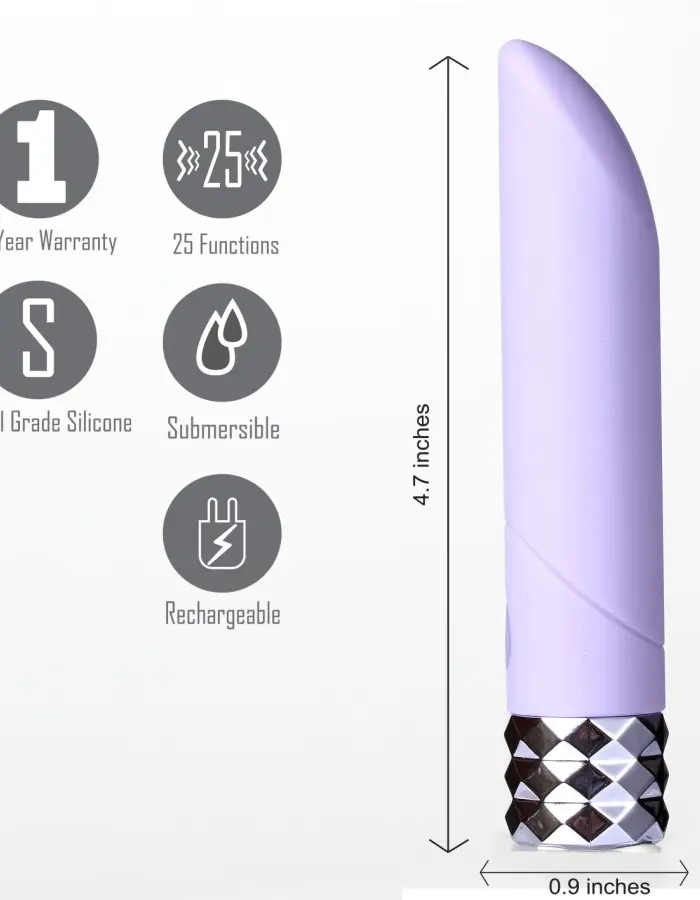 Angel Crystal Gems Bullet - Purple