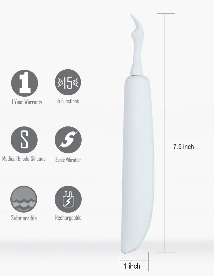 Oceana 15-Function Sonic USB Rechargeable Vibrator