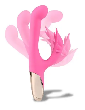 Maui 420 Series - Dual Motor G-Spot Pot Leaf - Rechargeable Vibrator - Pink