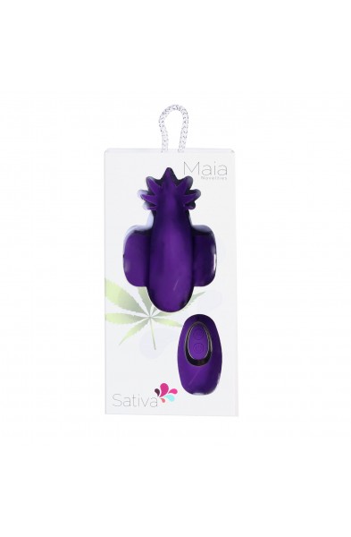 Sativa 10-Function Remote Control Panty Vibrator - 420 Series - Purple