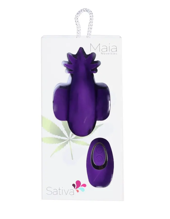 Sativa 10-Function Remote Control Panty Vibrator - 420 Series - Purple