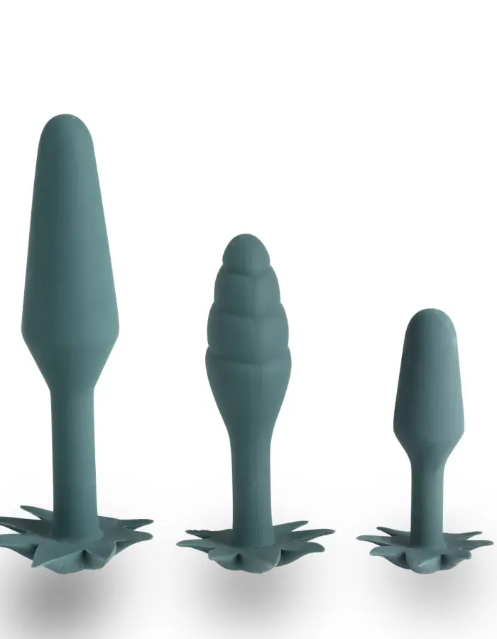 Doobies Pot Leaf Anal Trainer Silicone Set - Green