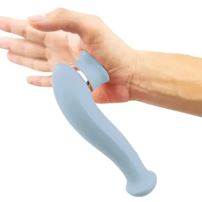 Destiny 15-Function Rechargeable Vibrating -  Suction Wand - Blue