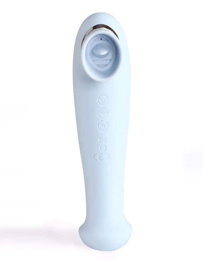 Destiny 15-Function Rechargeable Vibrating -  Suction Wand - Blue