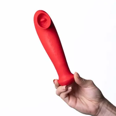 Destiny 15-Function Rechargeable Vibrating - Suction Wand - Cherry Red