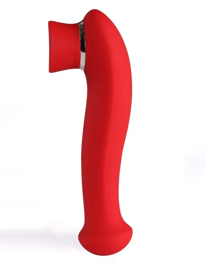 Destiny 15-Function Rechargeable Vibrating - Suction Wand - Cherry Red