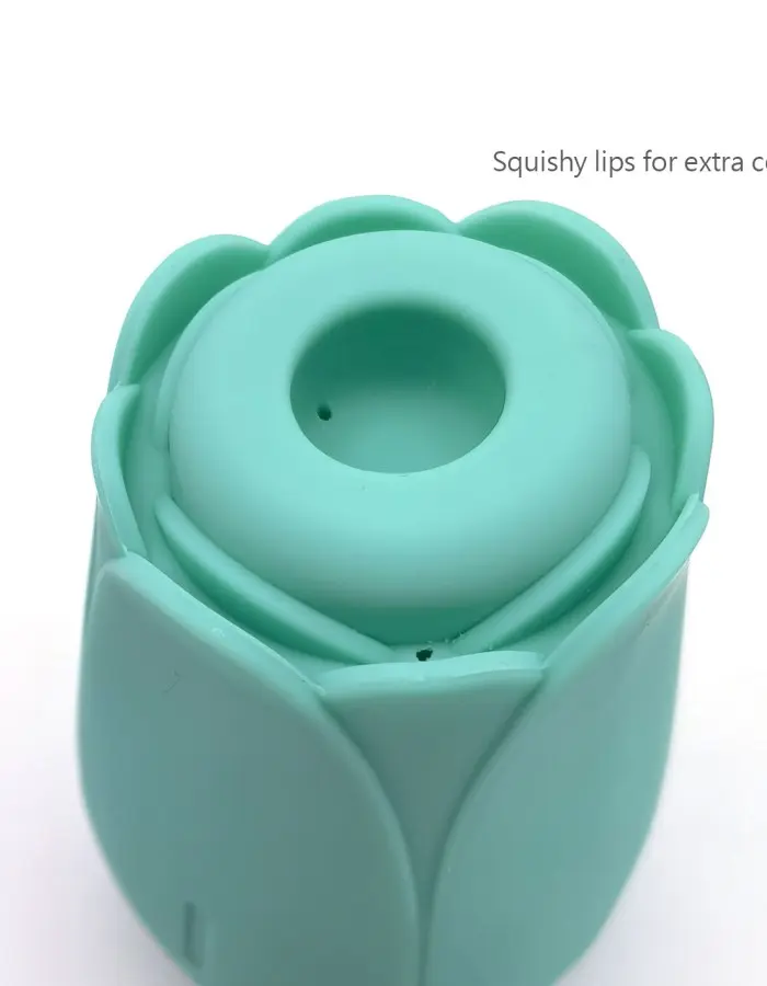 Tulip Pro 15-Function Suction Vibe With Wireless  Charging - Teal Blue