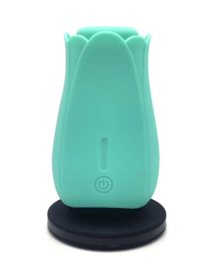 Tulip Pro 15-Function Suction Vibe With Wireless  Charging - Teal Blue