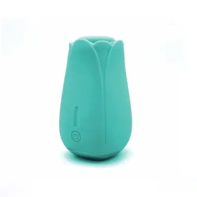 Tulip Pro 15-Function Suction Vibe With Wireless  Charging - Teal Blue