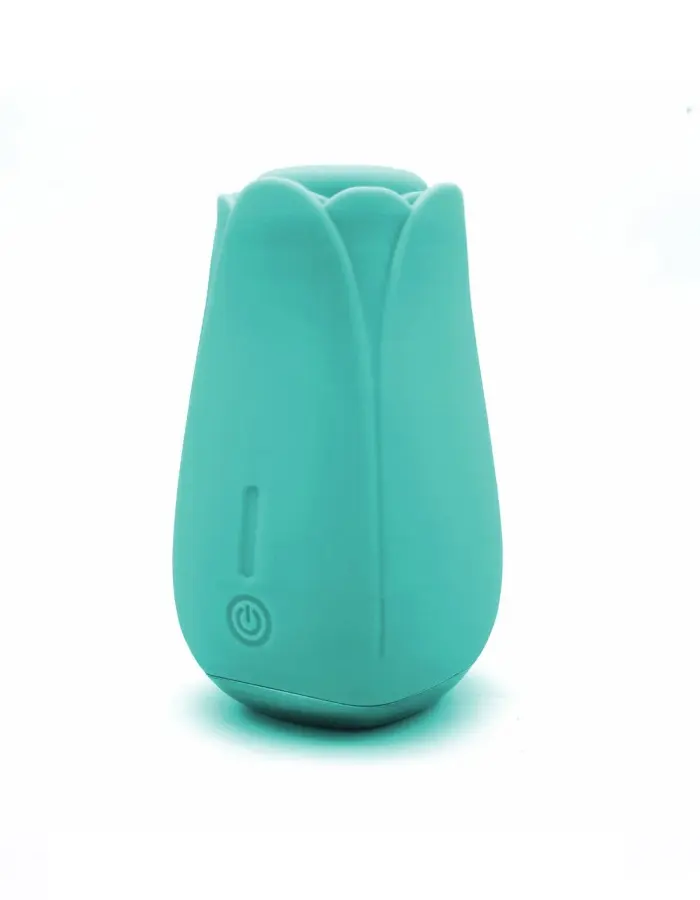 Tulip Pro 15-Function Suction Vibe With Wireless  Charging - Teal Blue
