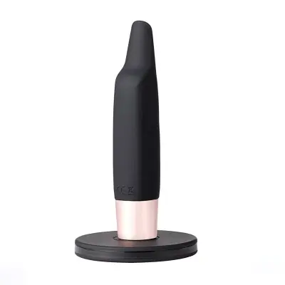 Aspen 15-Function Rechargeable Wireless Flickering Tip Vibrator - Black