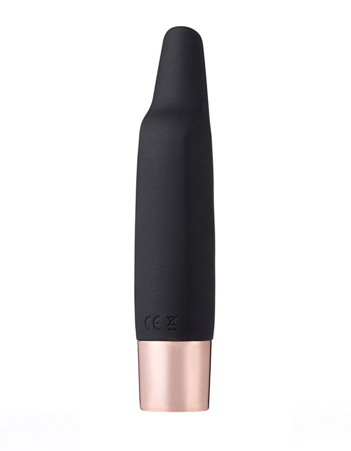 Aspen 15-Function Rechargeable Wireless Flickering Tip Vibrator - Black