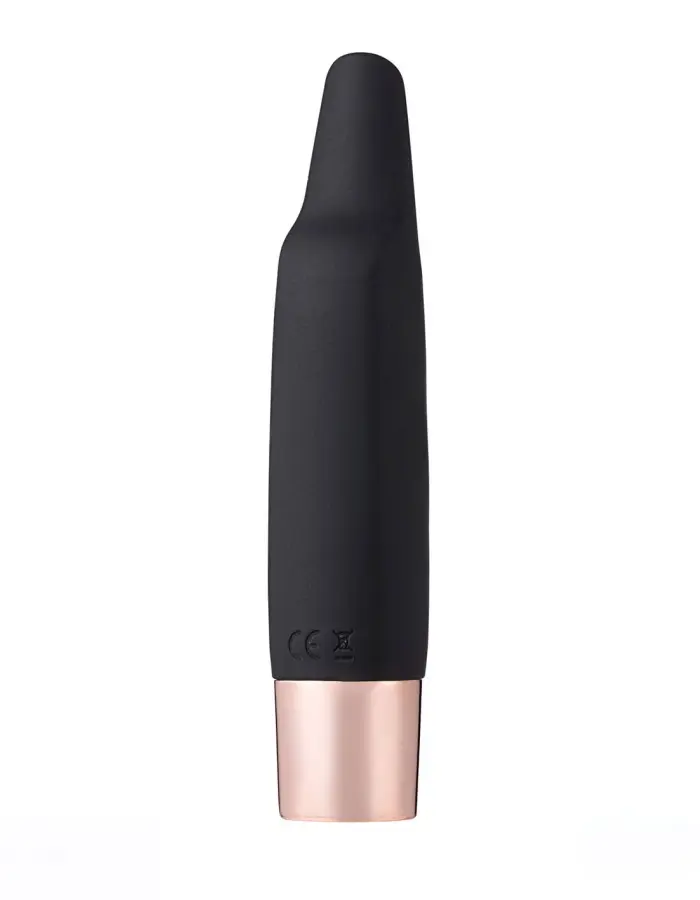 Aspen 15-Function Rechargeable Wireless Flickering Tip Vibrator - Black