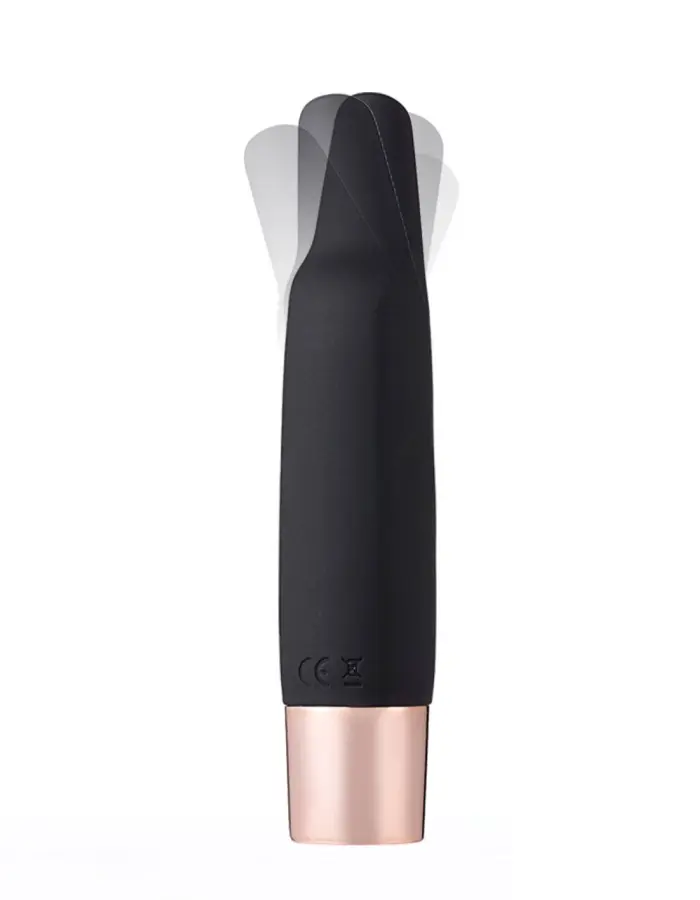 Aspen 15-Function Rechargeable Wireless Flickering Tip Vibrator - Black