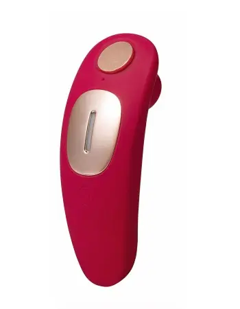 Remi 15-Function Rechargeable Remote Control Suction Panty Vibe - Red
