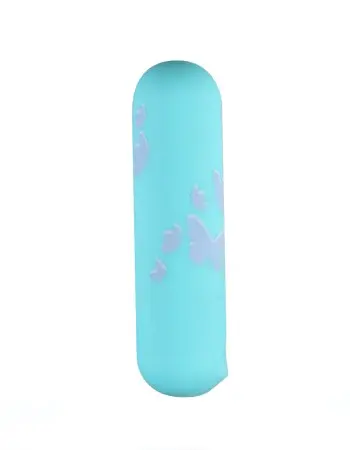 Julia Butterfly Print Mini Bullet - Teal Blue