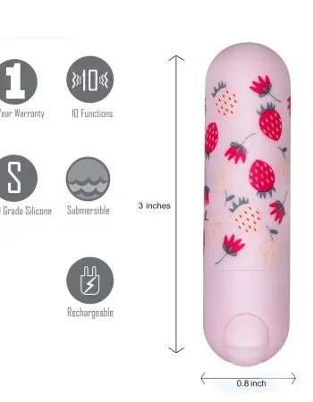 Bari Super Charged Mini Bullet - Pink