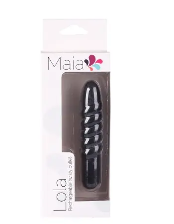 Lola 10 Function Vibrating Twisty Bullet - Black