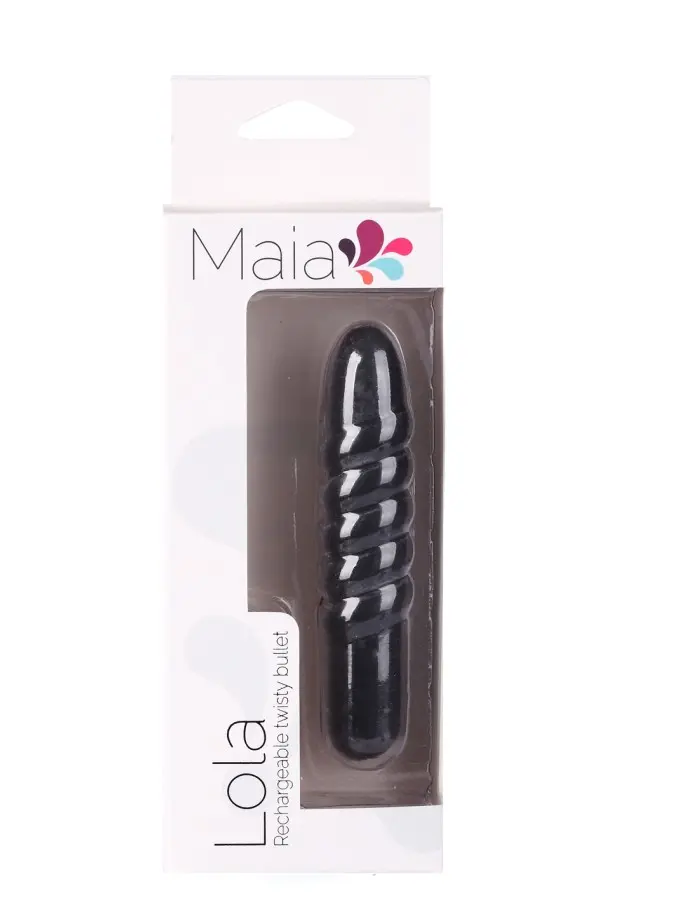 Lola 10 Function Vibrating Twisty Bullet - Black