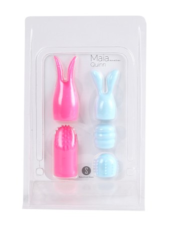Quinn 5 Piece Silicone Attachments - Pink/blue