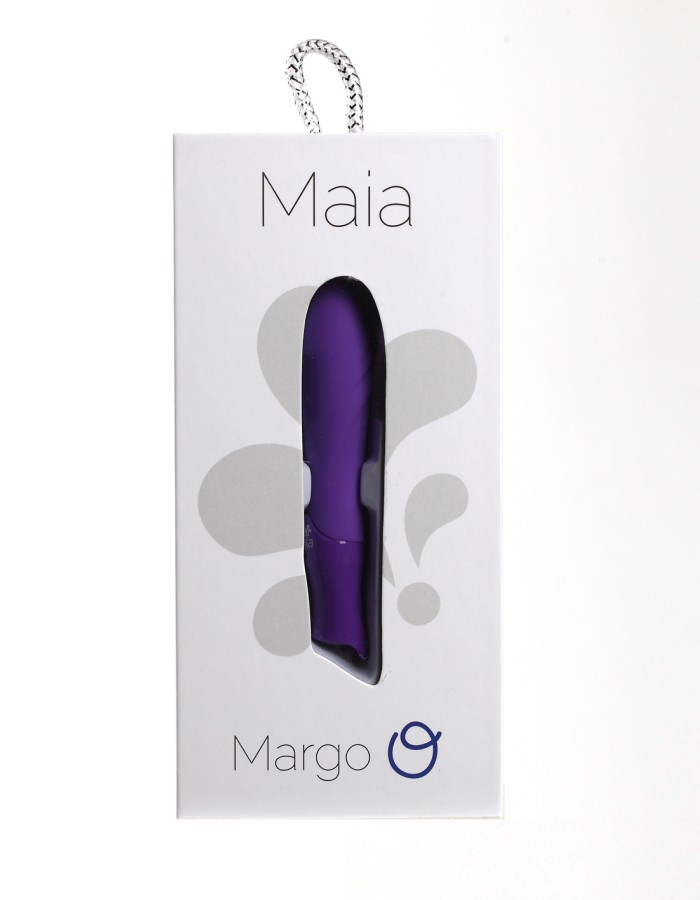 Margo Silicone Textured Bullet Vibrator - Neon Purple
