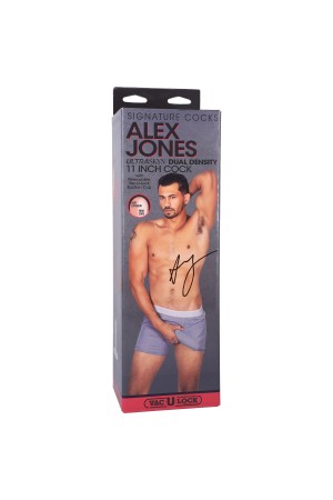 Signature Cocks - Alex Jones 11 Inch Cock With  Removable Vac-U-Lock Suction Cup - Caramel