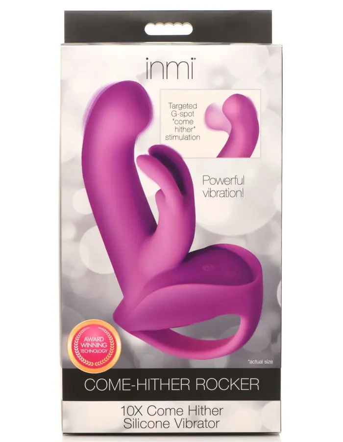 10x Come Hither Rocket Silicone Vibrator - Purple