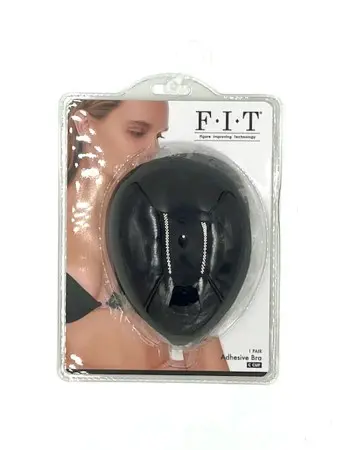 Cloth Adhesive Bra - Cup C - Black